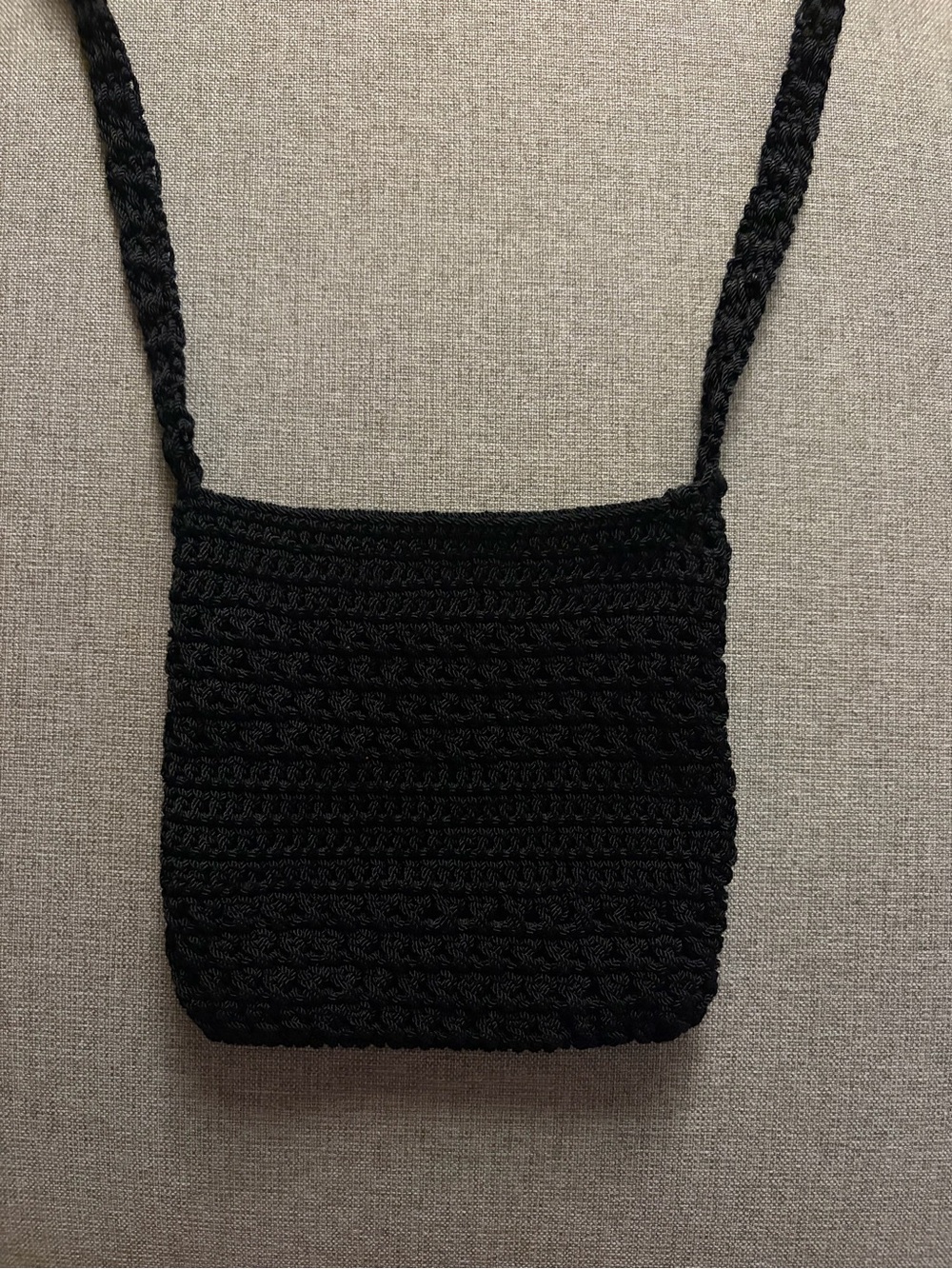 Handmade Crochet Crossbody Bag | Lined & Zippered | Lightweight | Like New
